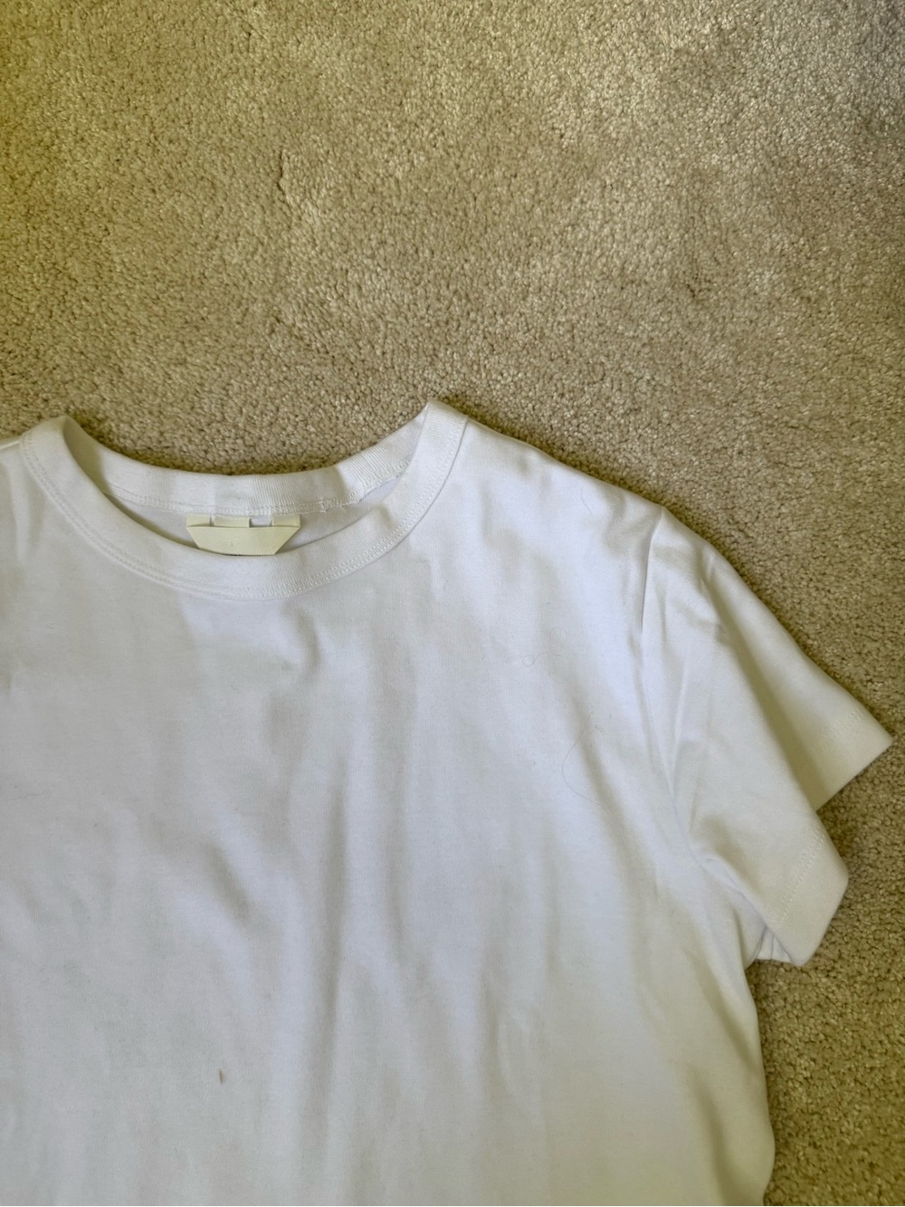 H&M White Short Sleeve Crewneck Tee